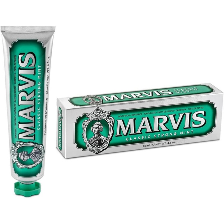 Marvis Classic Strong Mint fogkrém, fehérítő, zománcvédelem, 85ml