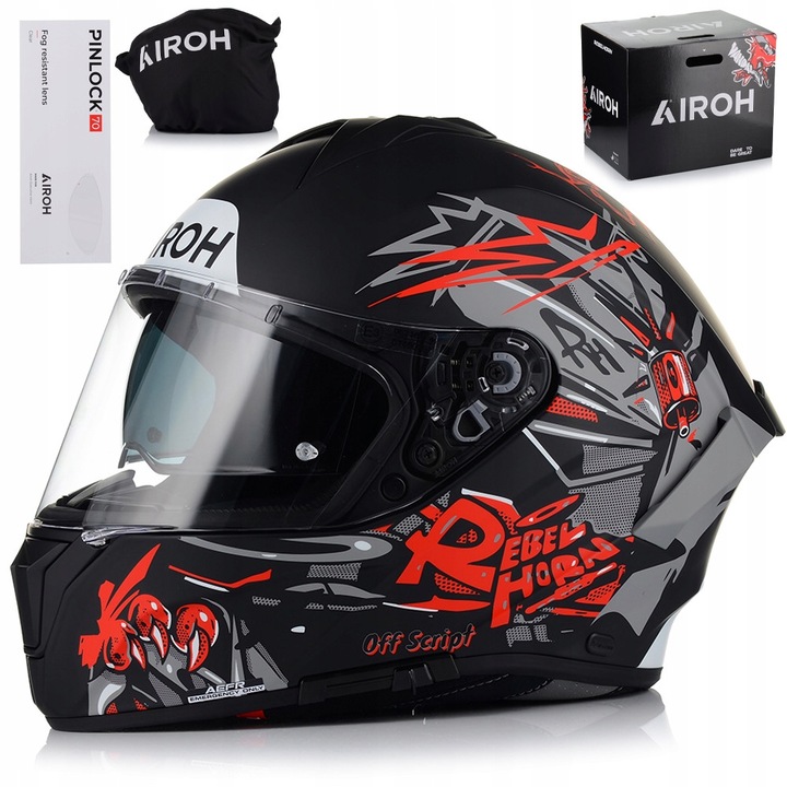 Casca Moto, Airoh Spark 2 Cruze, Mat Graffiti, Integrala, Full Face, Blenda Solara, Pinlock 70, ASN System, ECE 22.06, 2XL 63-64 cm