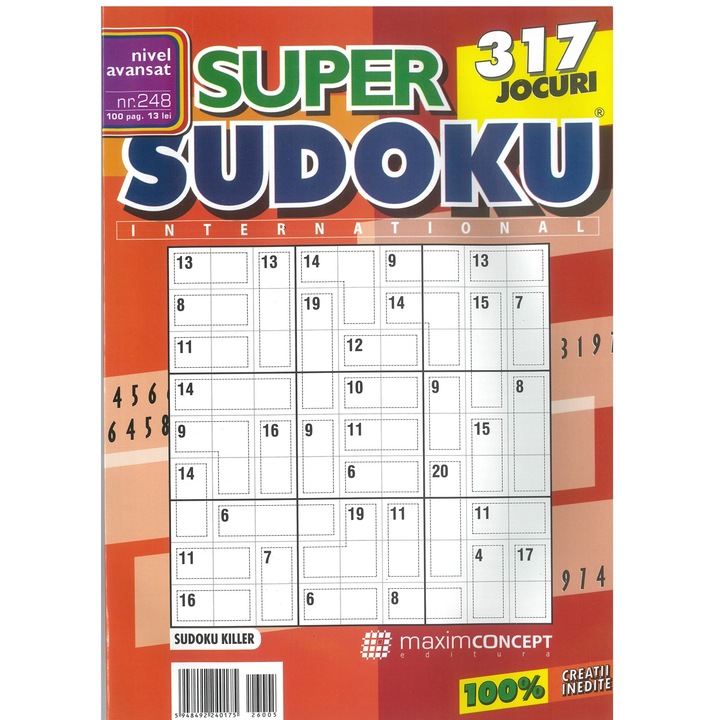 Super sudoku 248 - nivel avansat, editura Maxim