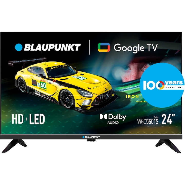 Телевизор Blaupunkt LED 24WGC5501S, 60 см, Smart Google TV 5.0, HD, Клас E