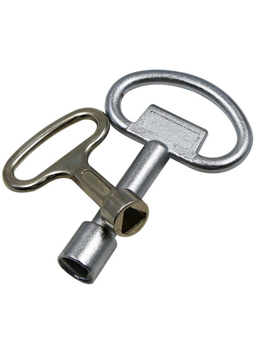 Cheie metalica, forma patrata si triunghiulara, argintiu, 7.5x4.5cm si 4.5x3.5cm