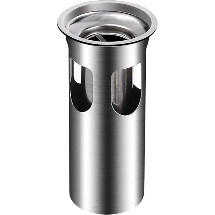 Dop scurgere podea inox 201, etansare adanca, anti-miros, 3.5x2.7x4.4cm si 3.7x8.8x4.2cm