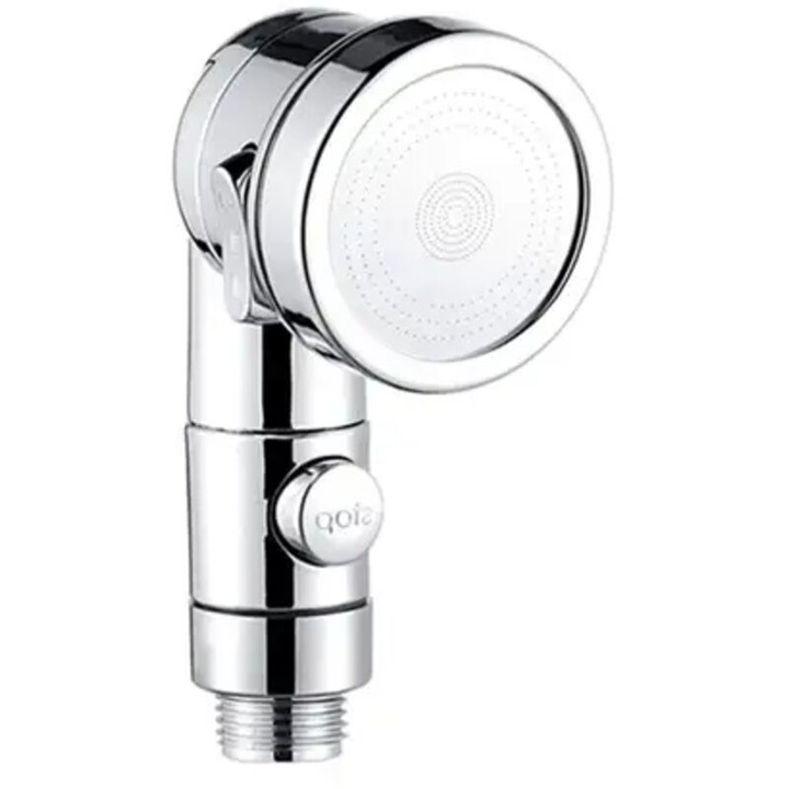 Set adaptor robinet cu cap de dus, 3 moduri pulverizare, oprire apa, conexiuni 24x22mm