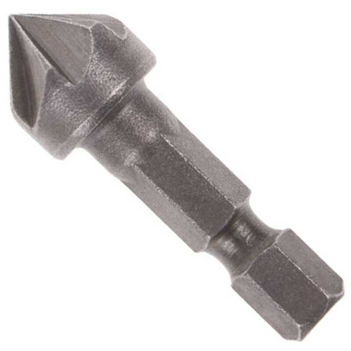 Fúrómaró, 6 élű, acél, szürke, 37x12.7x6.35mm