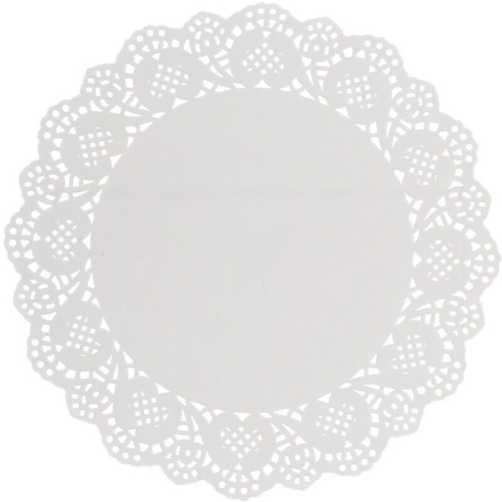 Foi absorbante pentru gatit, 100 buc, model floral, alb, 20x20cm