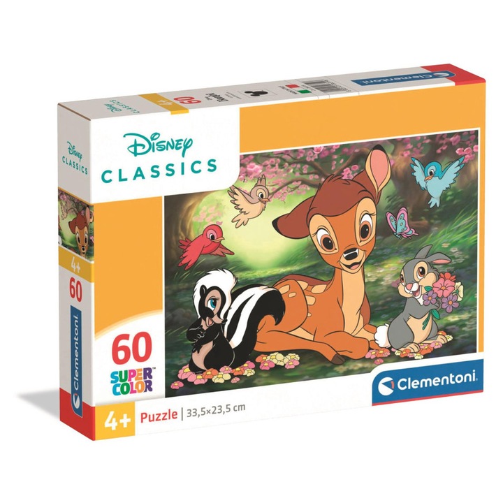 Пъзел Clementoni Disney Bambi Горски приятели, 60 части