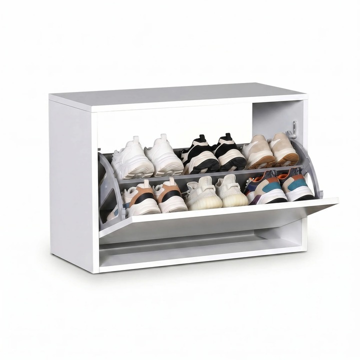 Pantofar Bancuta Adore, cu Sezut, 6 Perechi, 60x42x30 cm - Stejar
