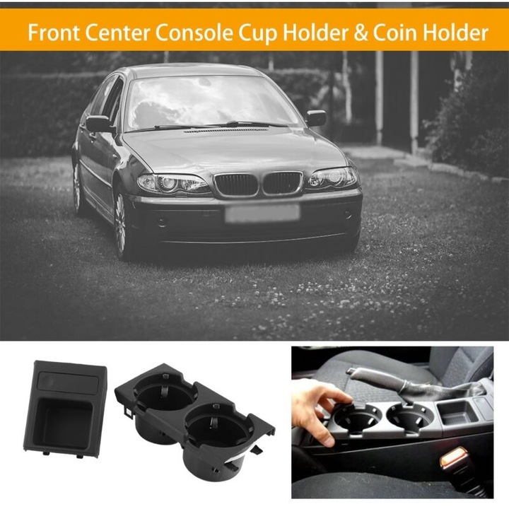BMW E46 1998-2006 első középső konzoltartó, fekete, szürke, bézs műanyag