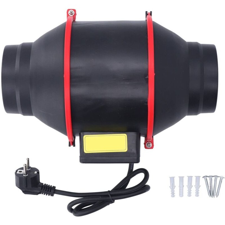 Csőventilátor 10.2cm, 40W, vízálló, csendes, PP, 2550rpm