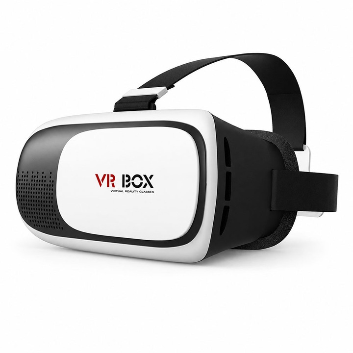 Ochelari VR BOX 3D, cu telecomanda, pentru folosirea impreuna cu telefonul mobil, lentila asferica din rasina optica, material ABS ecologic si PC