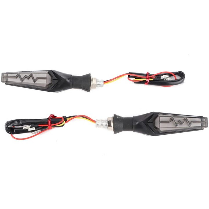 Semnalizatoare LED motocicleta, 2 buc, ABS, albastru, 12V, 2W, IPX66, 10xM
