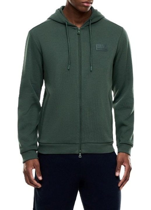 Мъжки суичър с цип TRAIN LUX M HOODIE FZ CO PL, EA7, Памук, Зелен, Зелен