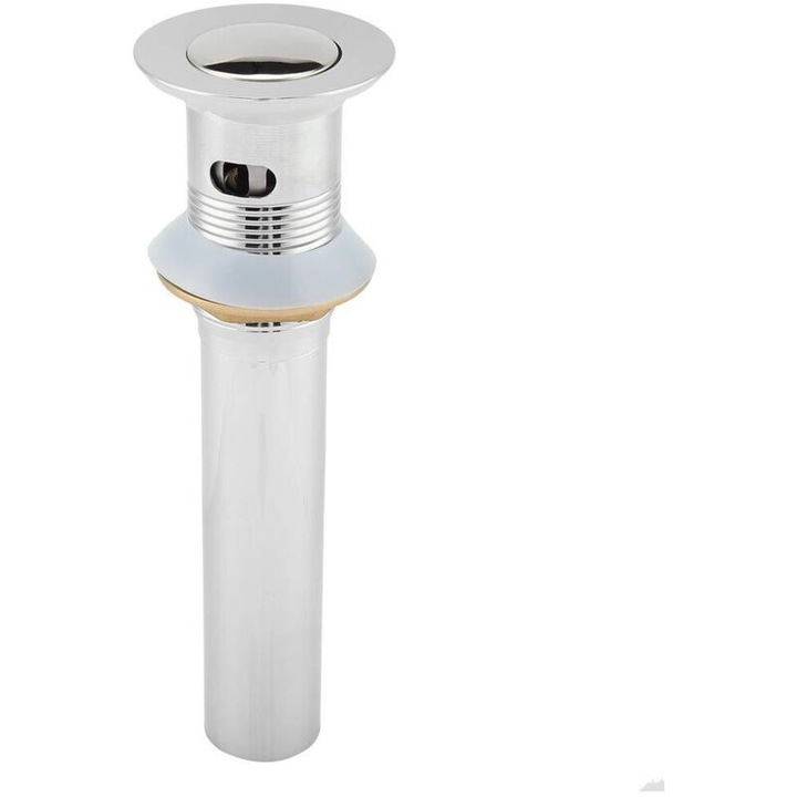 Сифон pop-up инокс хромиран за мивка за баня G1 1/4" устойчив на корозия