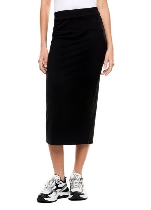 Дамска пола TRAIN LOGO SERIES TAPE W SKIRT, EA7, Памук, Черна, Черен