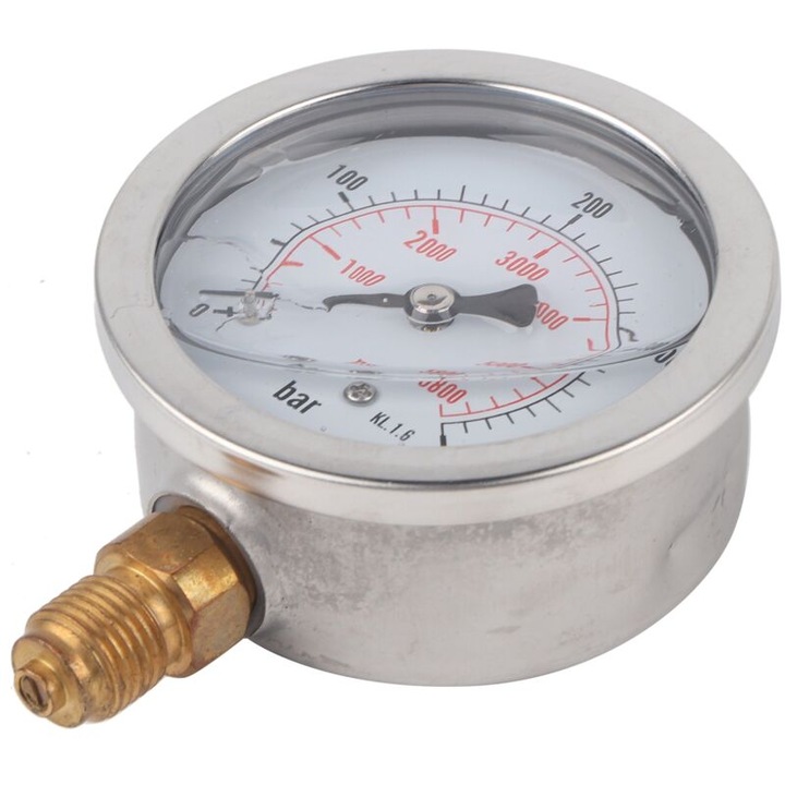 Hidraulikus nyomásmérő 68mm fém 0-400 bar 0-5800 psi G1/4