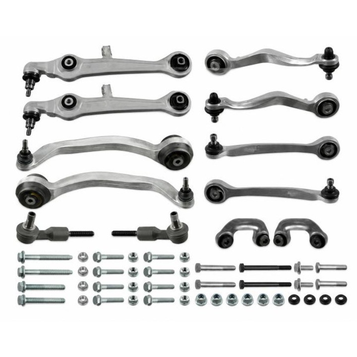 Set piese auto FEBI pentru VW Passat B5, Audi A4, Audi A6, 12 piese, inclusiv capete de bara, brate superioare, brate inferioare