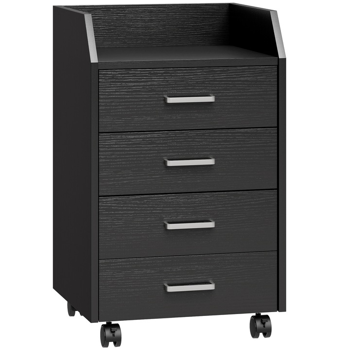 Comoda pentru Documente, Vinsetto, MDF, PAL, 40 x 36 x 65 cm, Negru