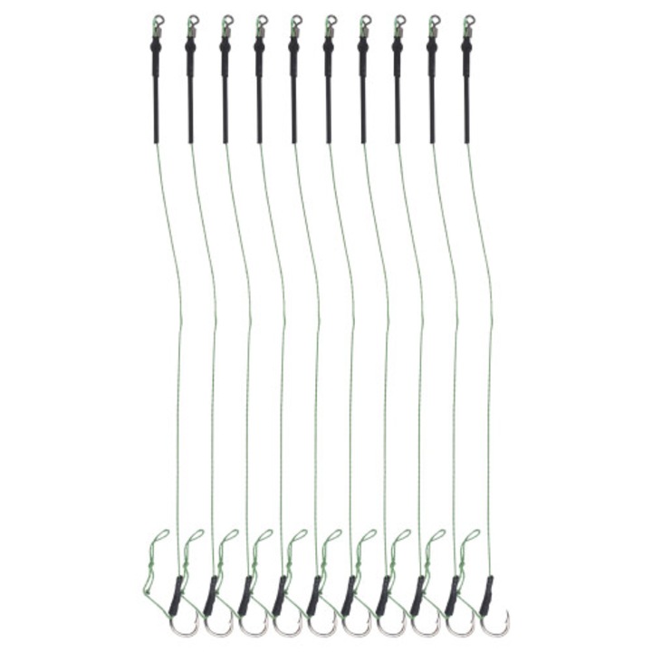 5 db fém horgászkampó készlet, strapabíró, 9-es méret, bait hair rig zsinór