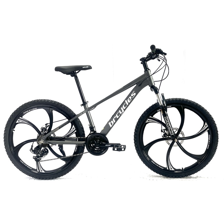 Bicicleta MTB 26″ BRCT, cadru Aluminiu, 21 viteze, Roti magnesium cu Shimano, GRI