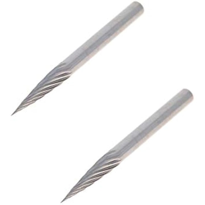2 db kúpos forgómaró készlet, volfrámacél, 3x3mm, egyszerű vágás