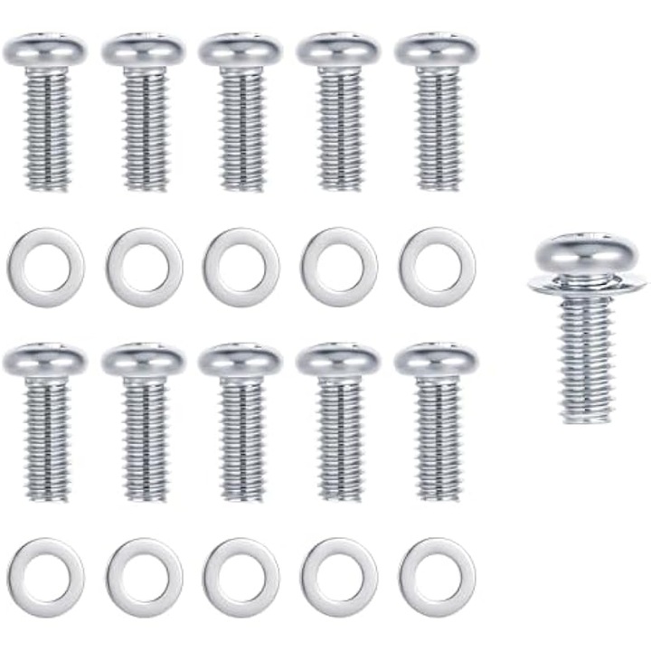 10 db M4x10mm csavar és 10 db alátét készlet, rozsdamentes, ezüst színű