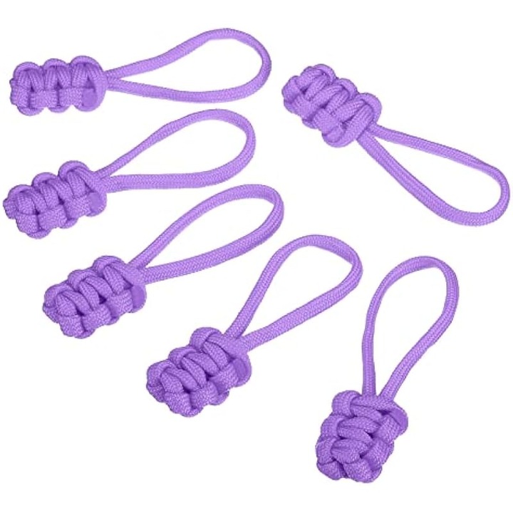 6 db cipzárhosszabbító készlet, nylon, kék, 4mm, 8x20x28mm, 80mm