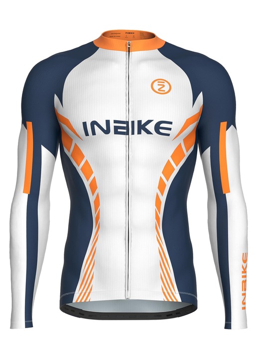 Tricou sport barbati INBIKE maneca lunga, Alb