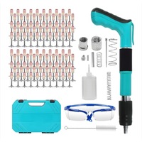 Pistol Manual De Capsat Cuie Pentru Beton, Metal Si Lemn, Set Profesional Cu Accesorii si 100 de cuie