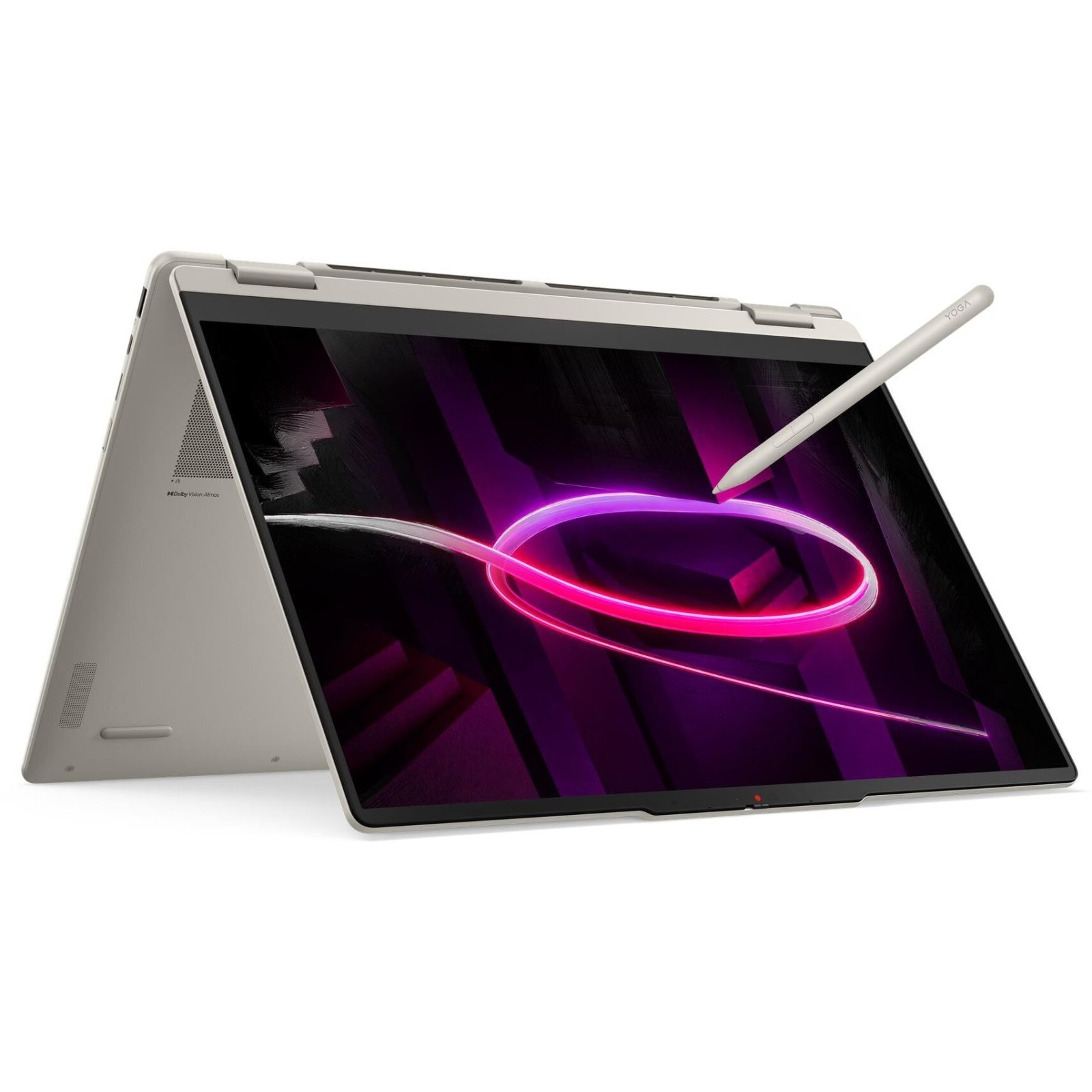 Laptop Lenovo Yoga 7, 16" WUXGA Touchscreen, AMD Ryzen™ AI 7 445 pana la 4.6 GHz, 16 GB RAM LPDDR5x 8000, 512 GB SSD, AMD Radeon, Windows 11 Home, Seashell 512 GB