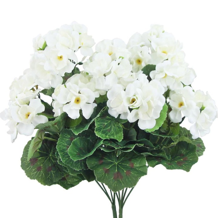 Flori artificiale geranium, 35cm, multicolor, set 2 buc