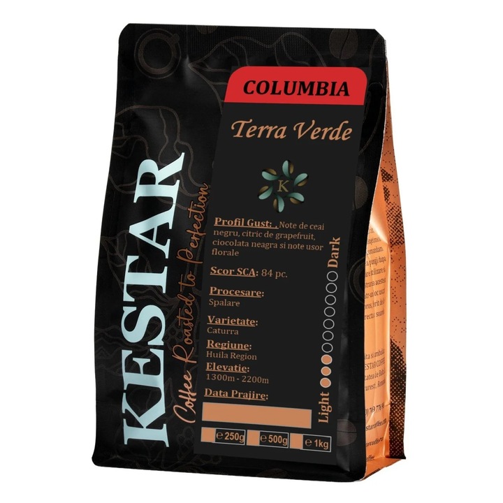 Cafea de Specialitate, Proaspat Prajita, Boabe, COLUMBIA Excelso Huila Terra Verde (Cantitate: 250 g)