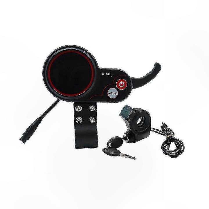 Panou afisaj 6 pini cu cheie contact pentru trotineta electrica negru compact