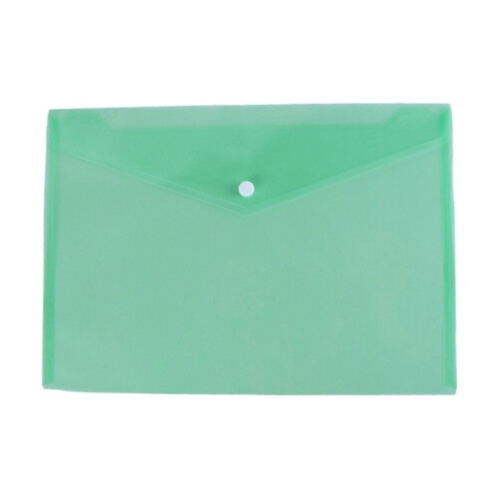 Dosar plastic transparent, 33.5x23.5cm, cu inchidere cu capsa, multicolor