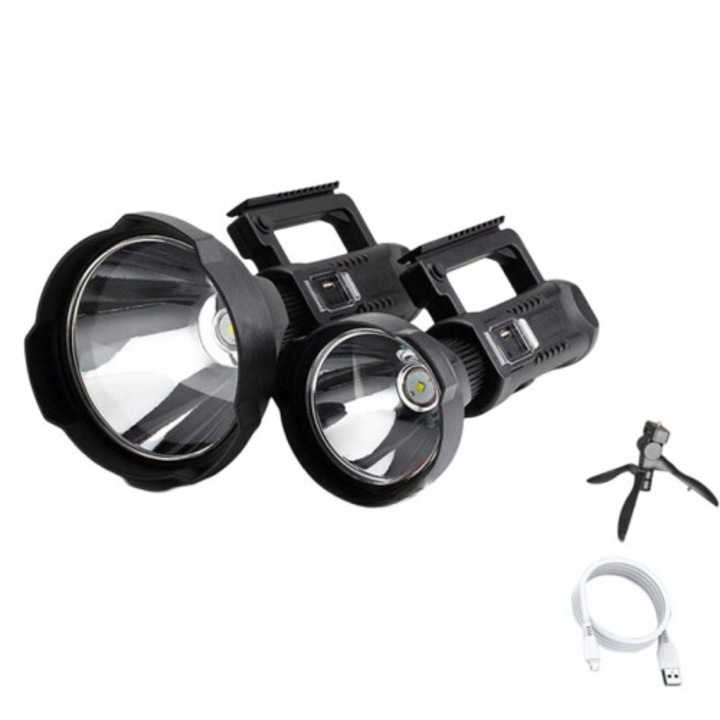 LED фенер P70, водоустойчив, USB зареждане, висока яркост