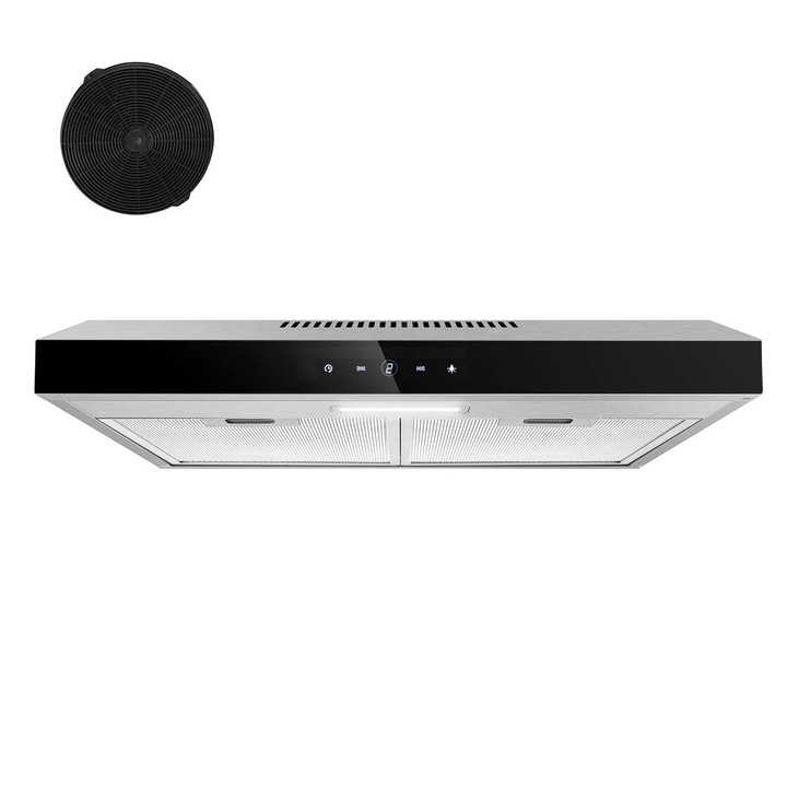 Hota Bucatarie, Sub Dulap TF2360A3-AC-12, 60 cm, Evacuare & Recirculare, Iluminare LED, Otel Inoxidabil, 41–50 dB, Negru