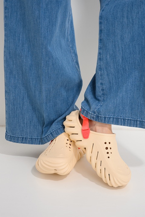 Crocs, Saboti slingback unisex cu aspect masiv Echo, Bej, Crem, 38-39