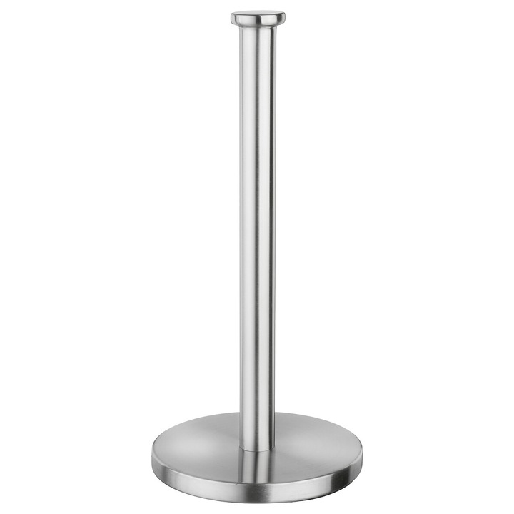Suport Rola Prosoape Bucatarie, 5five Simply Smart, Din Inox Rezistent La Coroziune, Baza Stabila Pentru Utilizare Confortabila, Design Minimalist Si Elegant Ce Se Potriveste Pe Orice Blat, Inaltime 33 cm, Argintiu