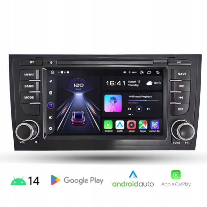 Revelti multimédia rádió Audi A6 C5 Android 7 hüvelykes Wi-Fi Bluetooth