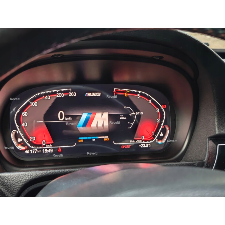 Revelti digitális órák BMW E39 E38 X5-höz, Apple CarPlay, LCD kijelző, többszínű