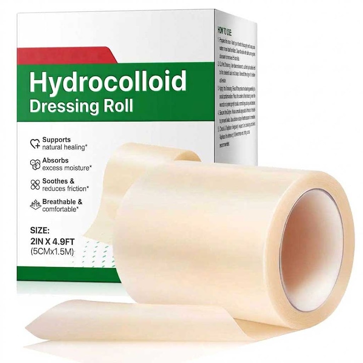 Hidrokolloid Orvosi Tekercs Kötés - Fejlett hegápolás 5 cm x 1.5 m