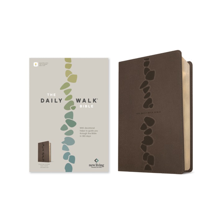 The Daily Walk Bible Nlt, Filament Enabled Leatherlike, Stepping Stones Dark Taupe, Tyndale