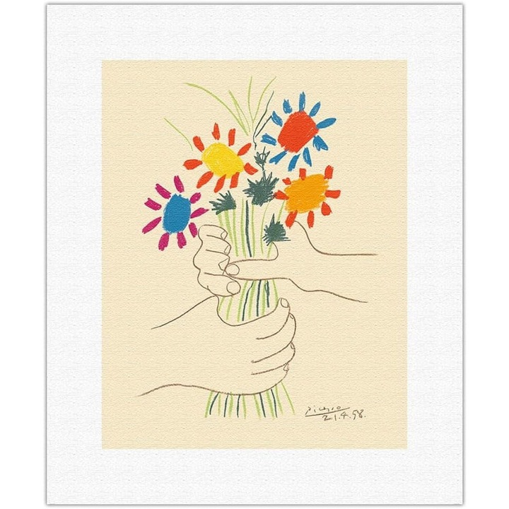 Vászonkép, Virágcsokor, Picasso, 28x35cm