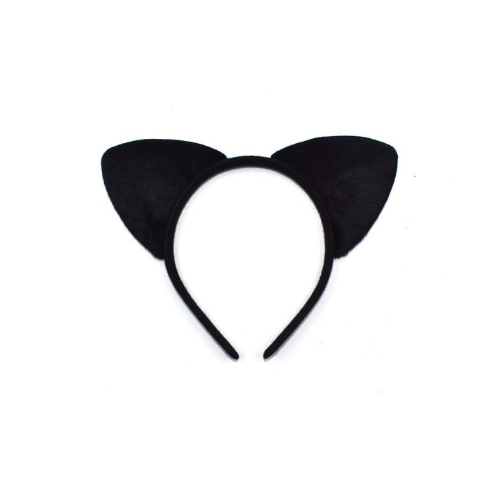 Bentita urechi pisica, material moale, elastic, negru