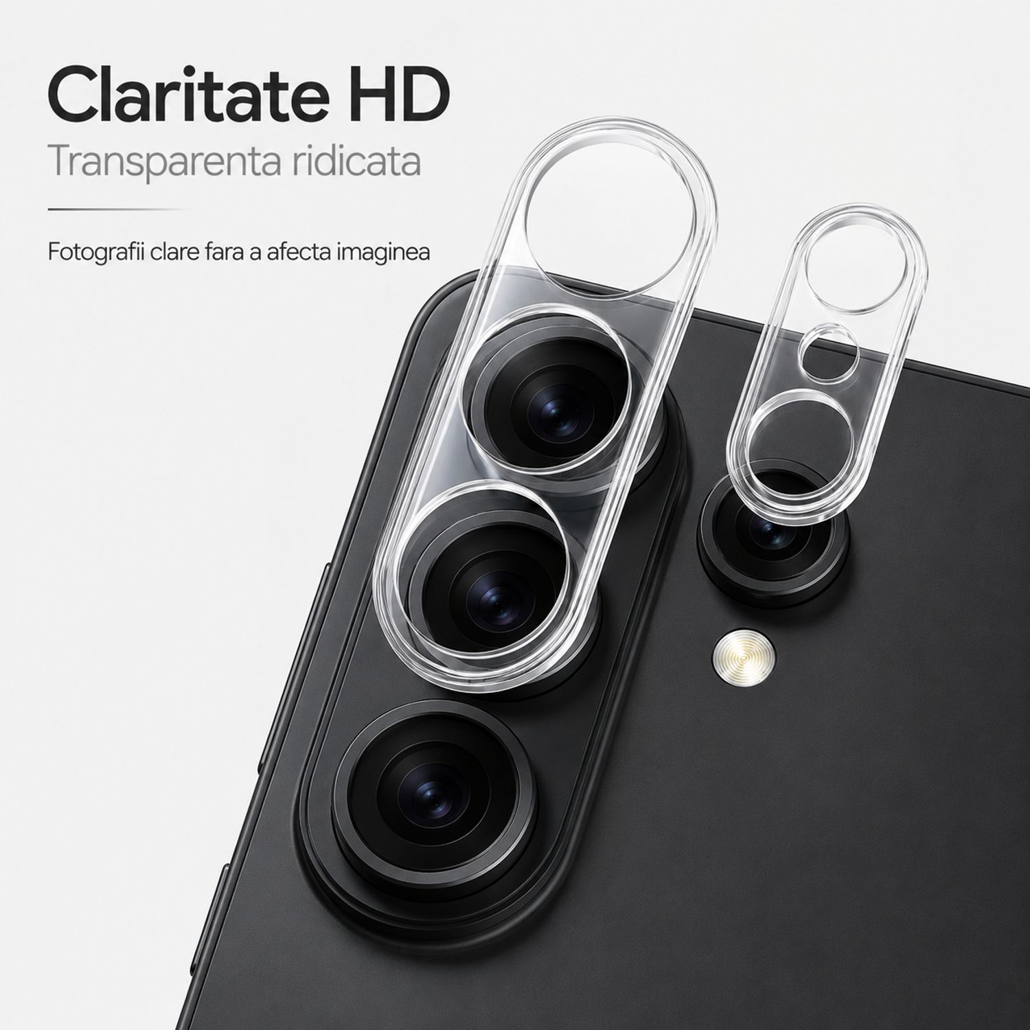 Folie Protectie Camera pentru Samsung Galaxy S26 Ultra Din Sticla Securizata, Protectie Integrala Lentila, Design Integrat Anti Zgarieturi, Accesorii Telefoane Premium, Transparent