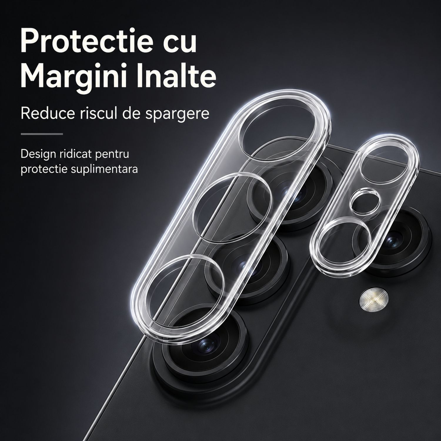 Folie Protectie Camera pentru Samsung Galaxy S26 Ultra Din Sticla Securizata, Protectie Integrala Lentila, Design Integrat Anti Zgarieturi, Accesorii Telefoane Premium, Transparent