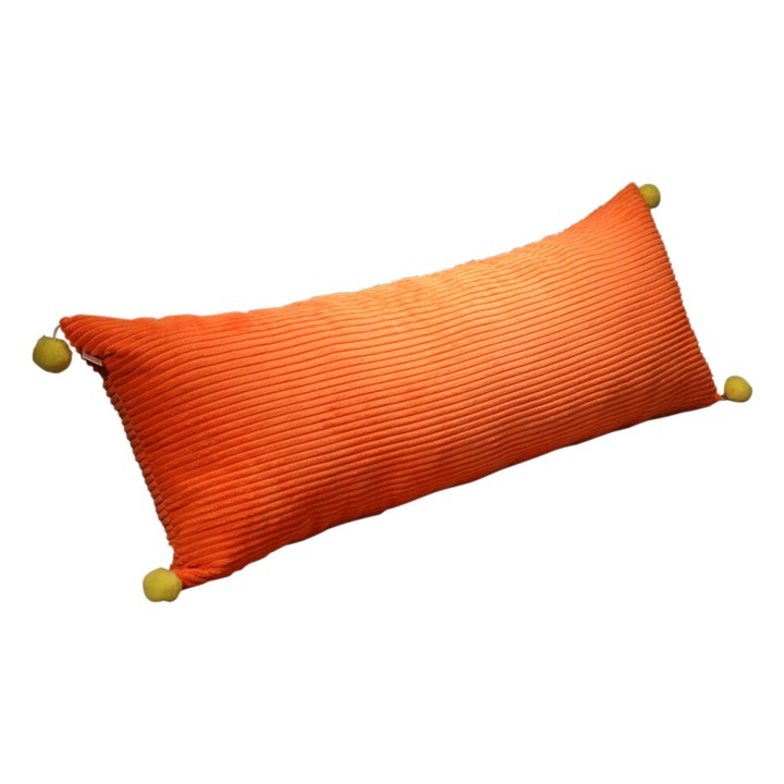 Perna corp, spuma cu memorie racoroasa, ferma, portocalie, 60cm