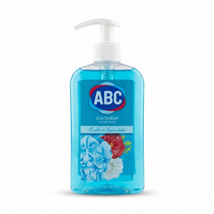 Sapun Lichid Maini ABC Ocean 400ml, Pompita Dozatoare, Aroma Spring Breeze, Proaspat Revigorant