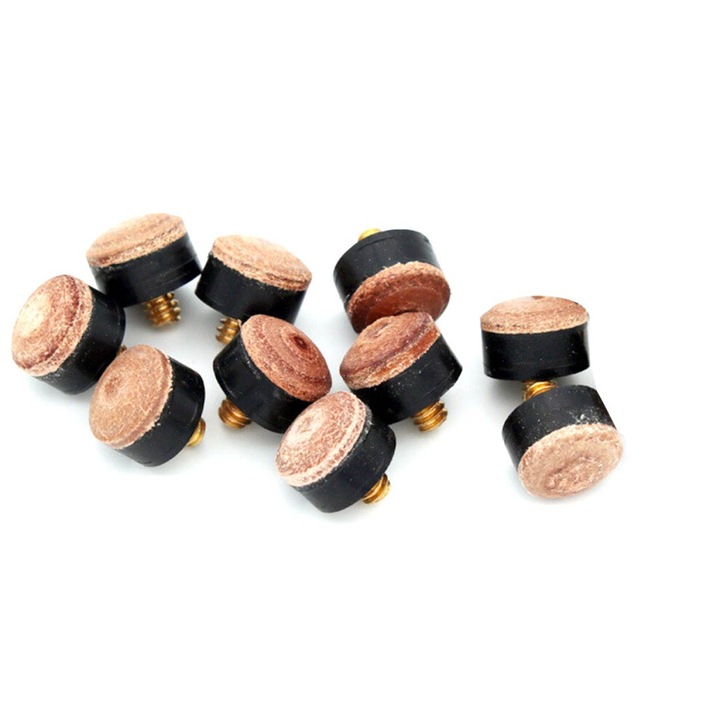Varf dur pentru tac biliard, rezistent la uzura, cu filet, compatibil cu ferrule filetate, dimensiuni standard