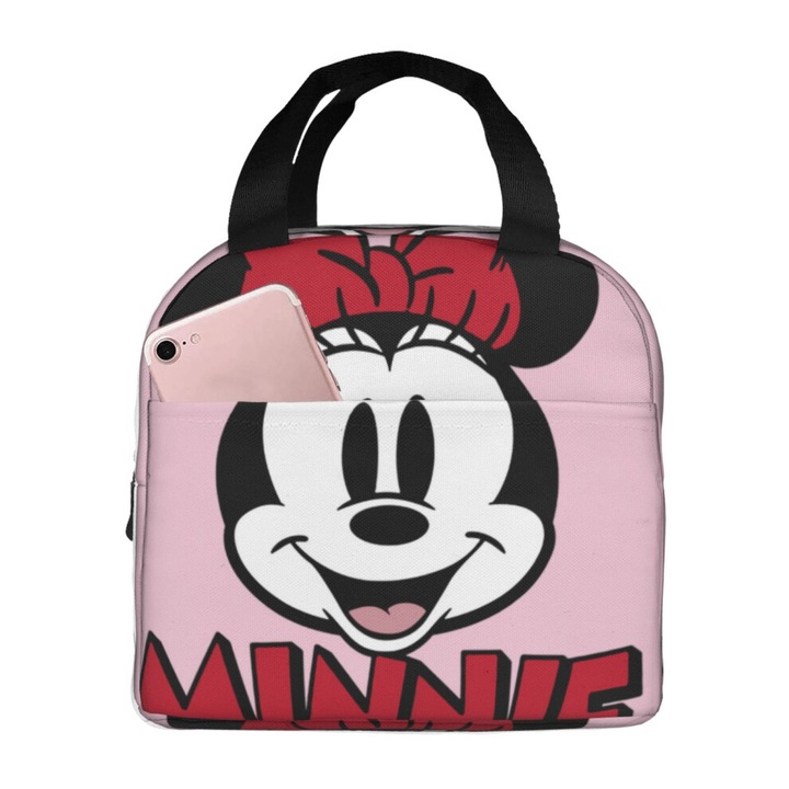 Mickey Mouse hőszigetelt uzsonnás táska, nagy kapacitású, többszínű, 30x25x15cm