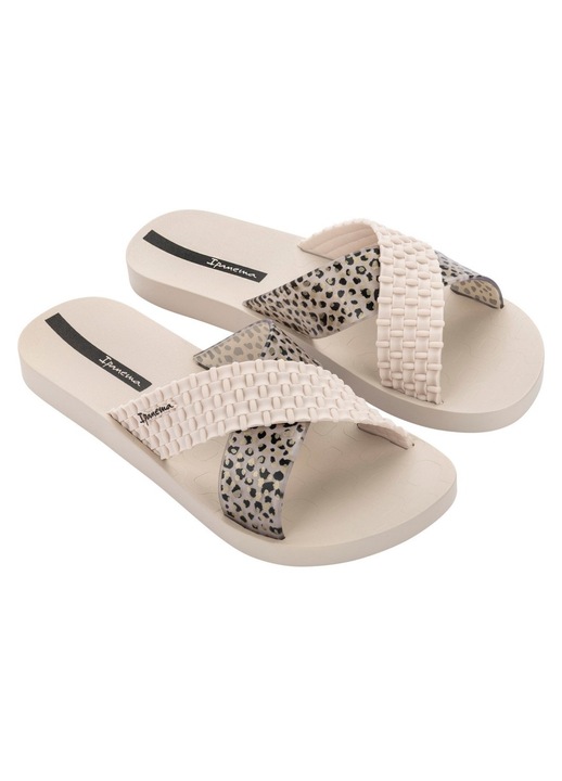Ipanema Ipanema Sense Slide bej combinat șlapi de plajă cu barete încrucișate pentru femei 27214-BP206